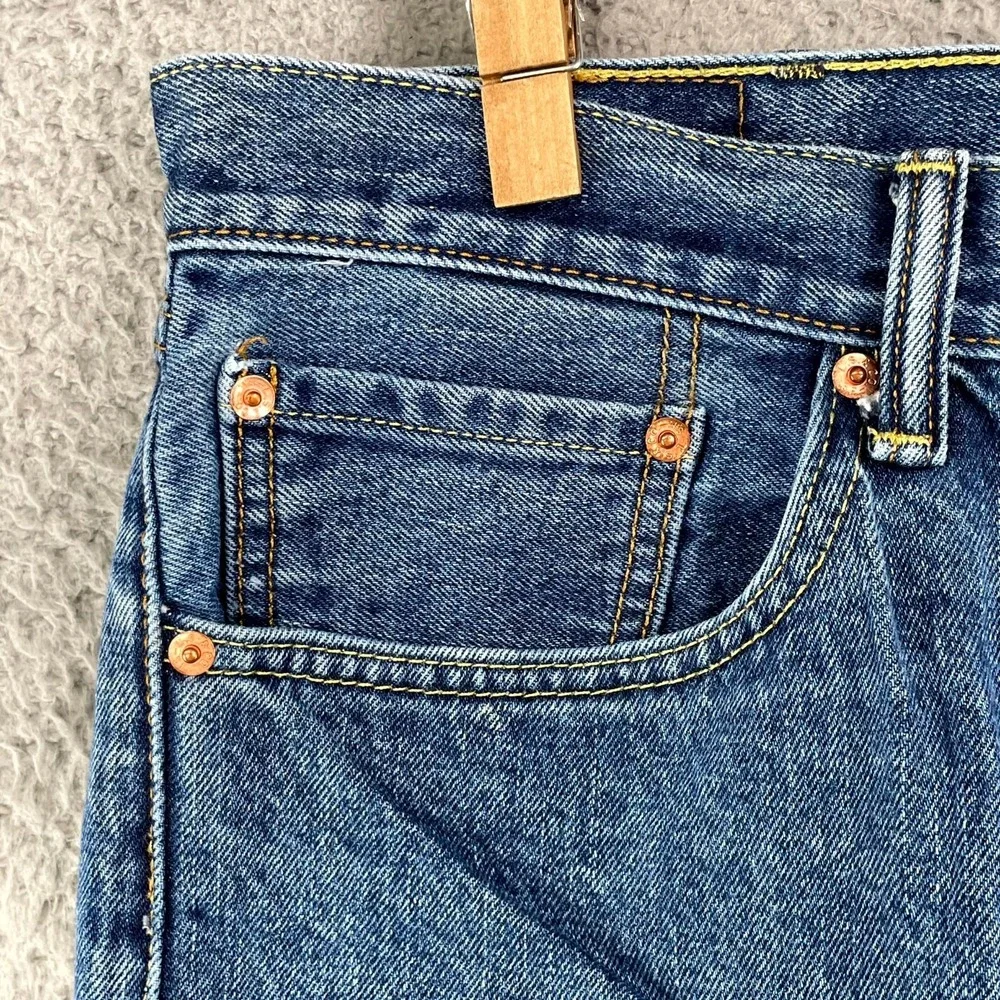 Levi's 505 Jeans Mens 37x30.5* Blue Denim‎ Grunge Skate Academia Preppy Workwear